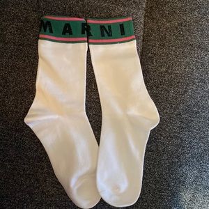 MARNI WOMEN SOCKS WITH LOGO NYLON